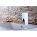 Greenspring Water Power No Battery LED Sensor Automatic Touchless Waterfall Bathroom Faucet Glass Spout Sink Mixer Tap Lavatory Chrome Finished - B017EKC9A2